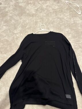 META Black Long Sleeve Men's Shirt Tee
